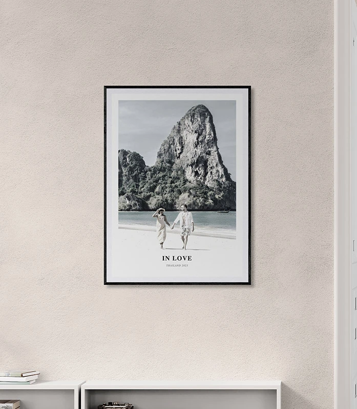 Inspiration example 2 - Dark sophisticated room with Eiffel Tower poster